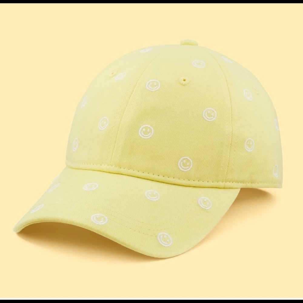 Embroidered Smileys Baseball Hat Stoney Clover Lane Target Light Yellow-Sold out